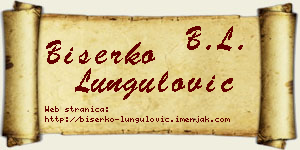 Biserko Lungulović vizit kartica